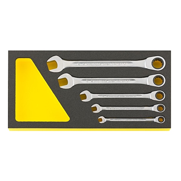 Sets combination ratcheting Wrenchs OPEN-RATCH TCS 17F/5 L.175 mm W.350 mm H.30 mm 5pcs.